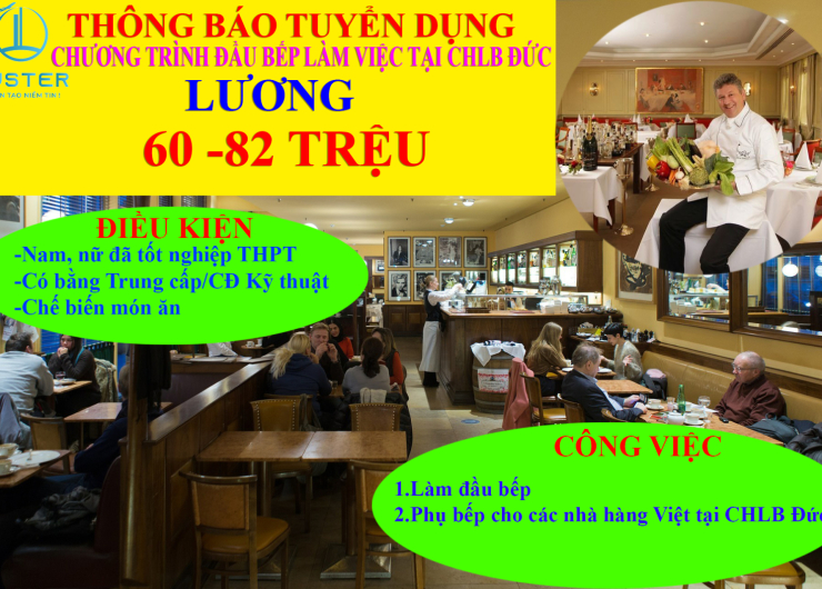 ĐẦU BẾP LÀM VIỆC TẠI CHLB ĐỨC